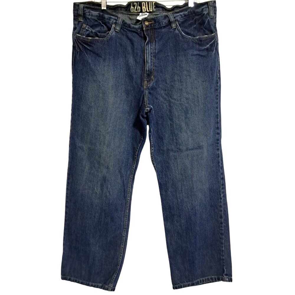 626 Blue Jeans Mens Size 42 Relax Fit Distressed Blue Denim Durable Cotton Mater